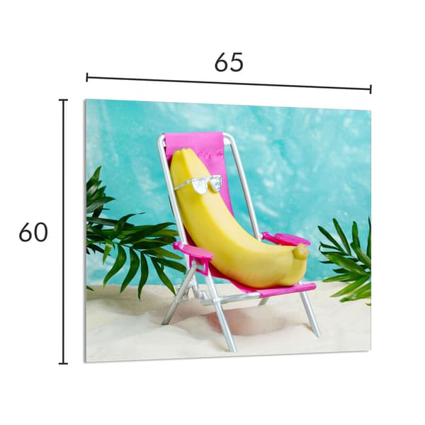 KEITTIÖN LASIPANEELI 65x60 Banaani