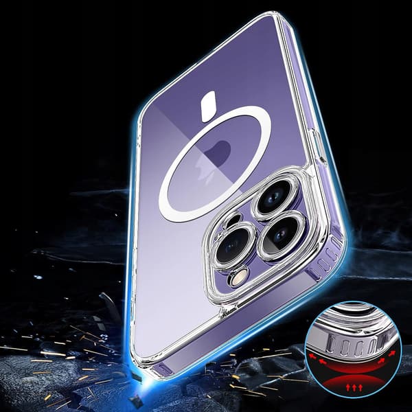 MAGNETISK ETUI TIL IPHONE 14 PRO SHOCK-ETUI + GLAS