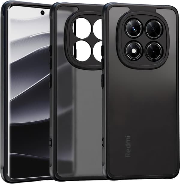 SORT MATET ETUI TIL XIAOMI REDMI NOTE 14 PRO 5G / 14 PRO PLUS 5G