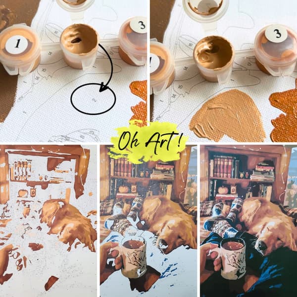 MALING EFTER TAL Til Børn Billede Maling Efter Tal med Ramme Oh Art!