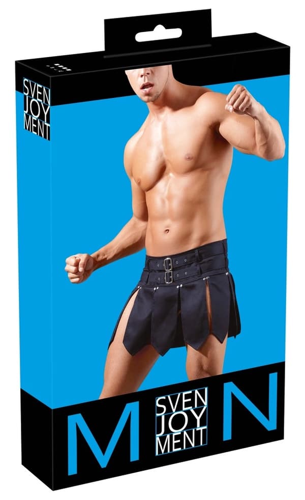 Svenjoyment Herre Gladiator Nederdel Sort XL