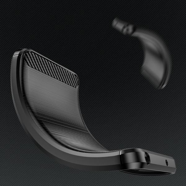 Flexibelt gelbakstycke för iPhone 14 Plus Carbon Case – svart