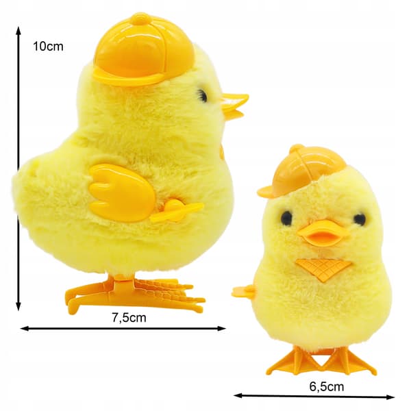 2 kpl vedettävää kananlelua, hyppy 10 cm, ankanhatussa