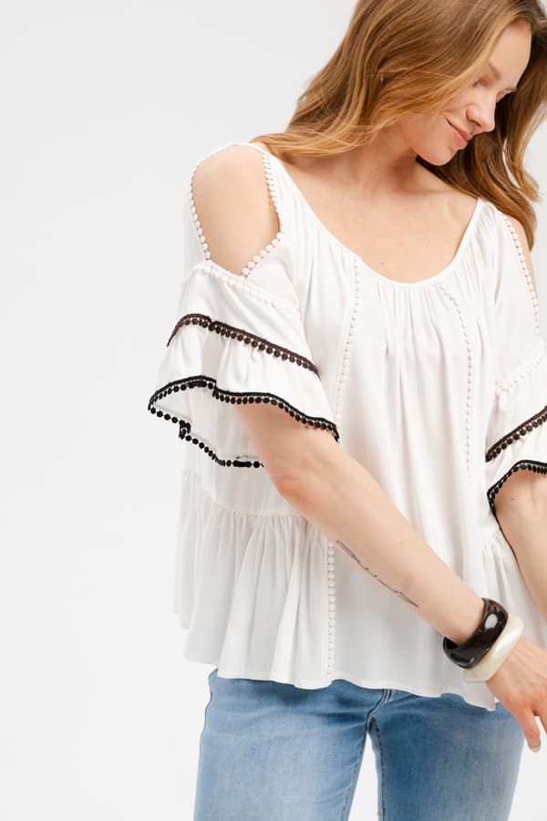 Nannie Damebluse Ecru 36/38
