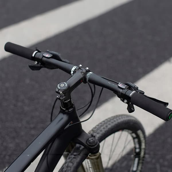 Silikone skum cykelgreb, diameter 22 mm - sort
