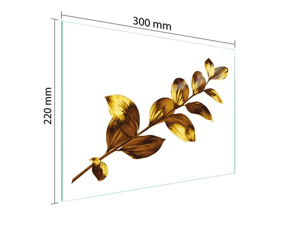 GLAS SKÄRBRÄDA 30x22 GULD