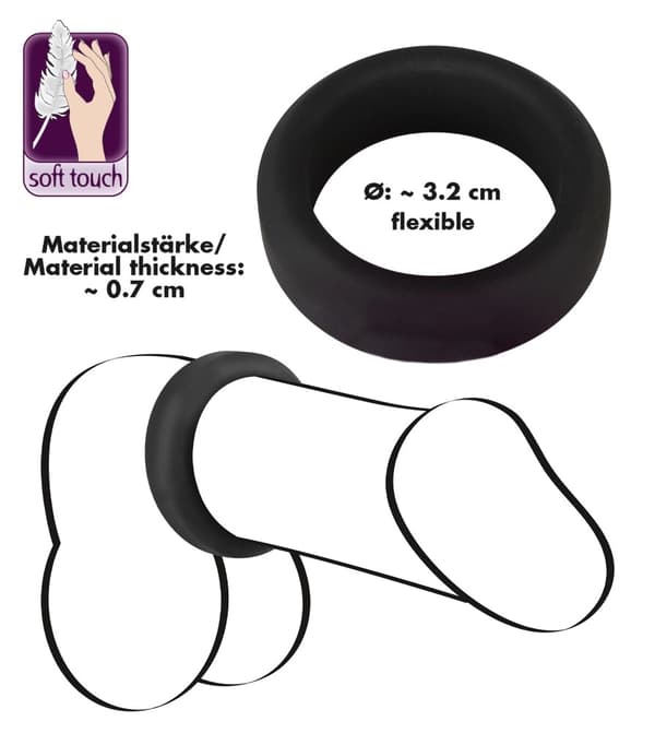 Black Velvets Mellem Penisring 32cm