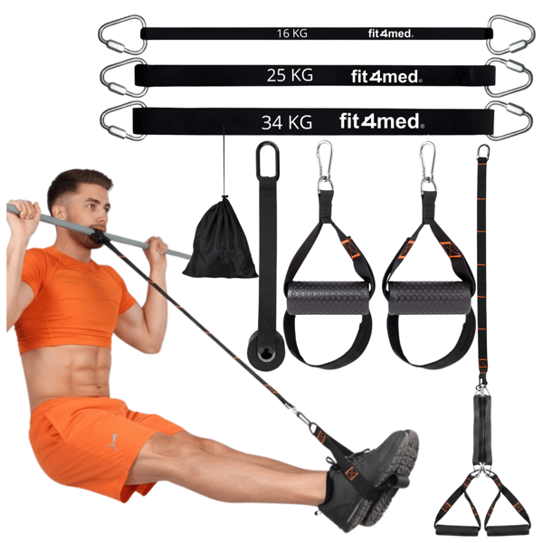 FIT4MED justerbart pull-up-band med benstöd 16-74 kg