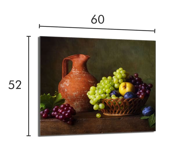 Glasbeskytter til komfur 60x52 Grape
