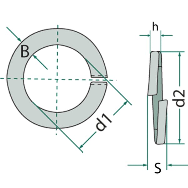 Fjederring DIN 7980 10,1 mm 100 stk.