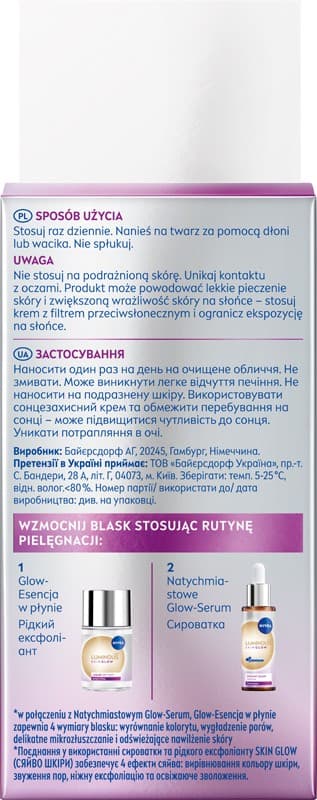 NIVEA Luminous Even Glow Liquid Refiner Peeling Serum 100 ml