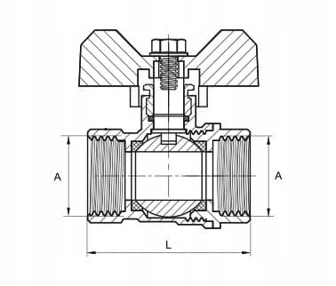 3/4-tums kulventilpanel mot panel