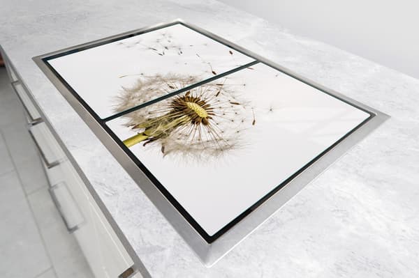 GLASBESKYTTELSESPLADE TIL KØKKEN 2x35x52 BLOMST