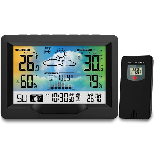 Vejrstation med display BD-901 sort