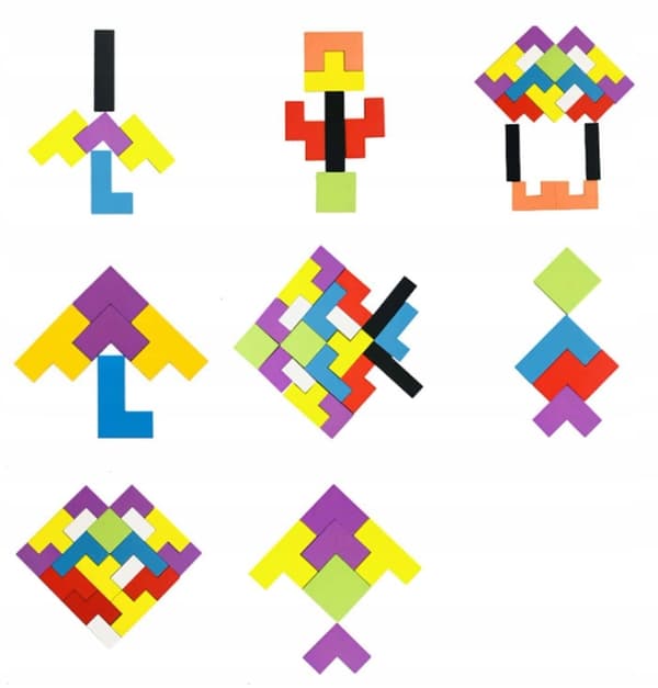 Puinen Tetris-palapeli