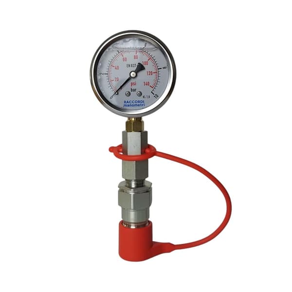Målesæt, manometer 0-10 bar, hurtigkobling