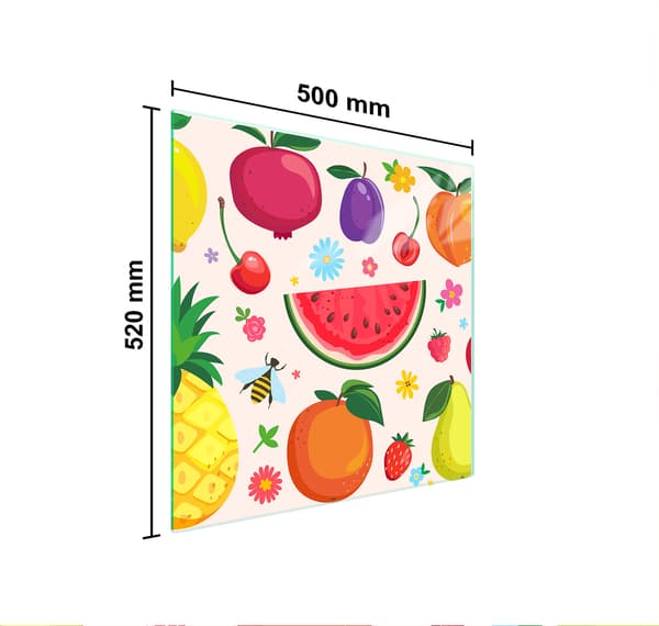 LASINEN SUOJALEVY LIEDELLE 50x52 HEDELMÄT