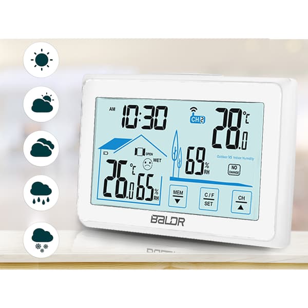 BD-910 vit väderstation med display
