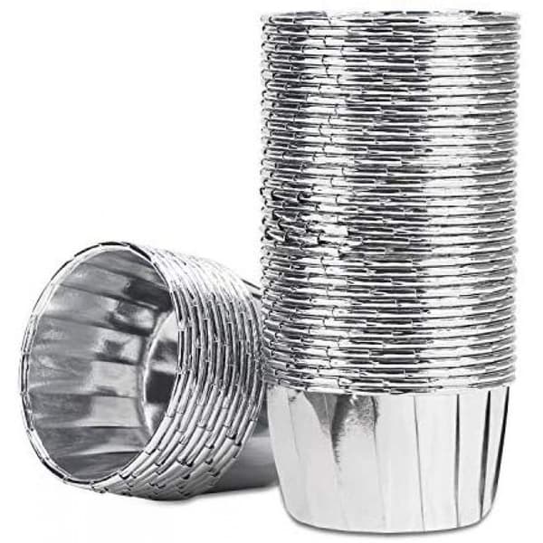 TG80292-3 MUFFINSPAPPER SILVERKOPPAR MUFFINFORM 50 ST