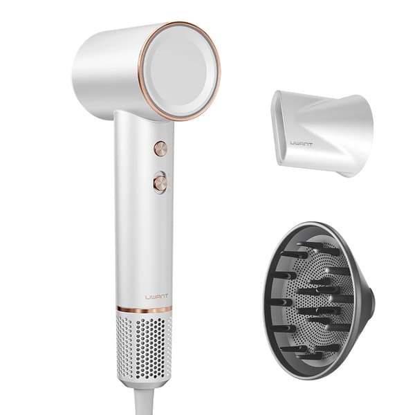 Joniserande hårtork med diffusor H100 1500W - Vit