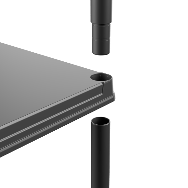QBRICK SYSTEM Hyllsystem 60/30x4 plastförvaringsställ
