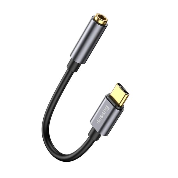 Hovedtelefonadapter USB-C - mini-jack 3,5 mm DAC 24 bit 48KHz - grå