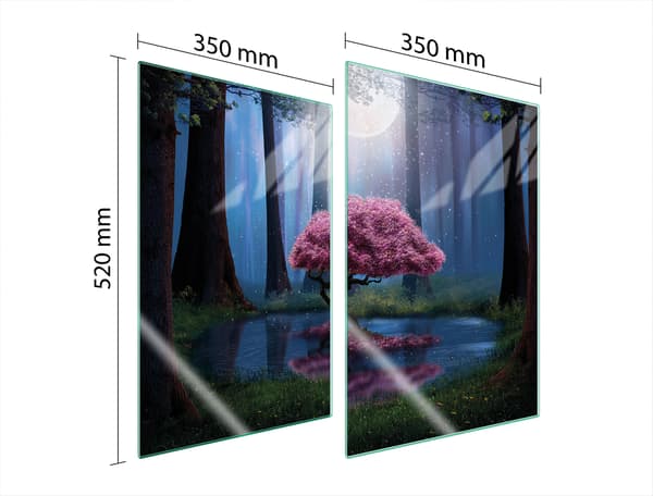 GLASBESKYTTELSESPLADE TIL KØKKEN 2x35x52 TRÆ