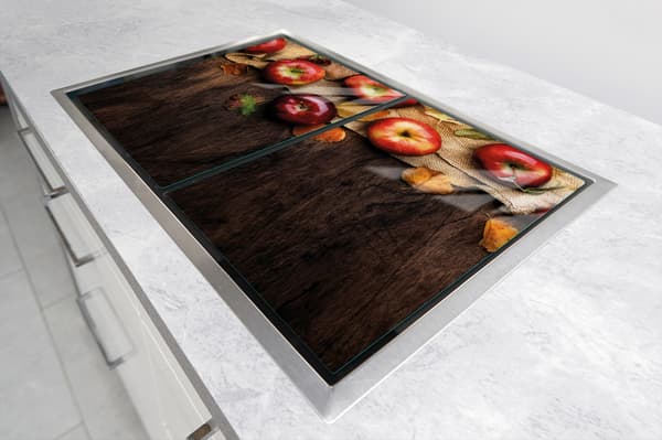 GLASSKYDDSPLATTA FÖR KÖK 2x35x52 ÄPPLEN