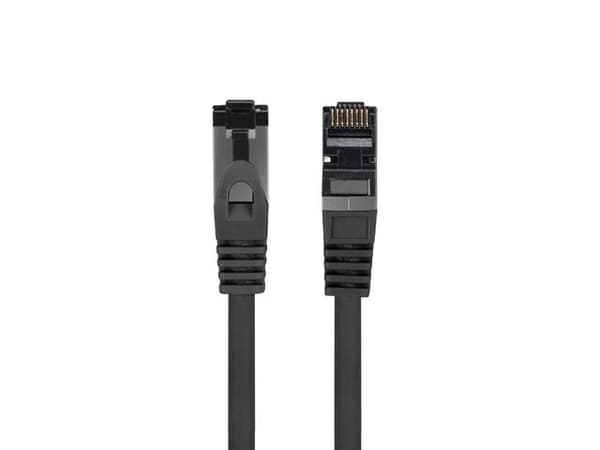 Patchkabel Lanberg S/FTP kat.8.1 0,25m LSZH CU fluke bestået sort