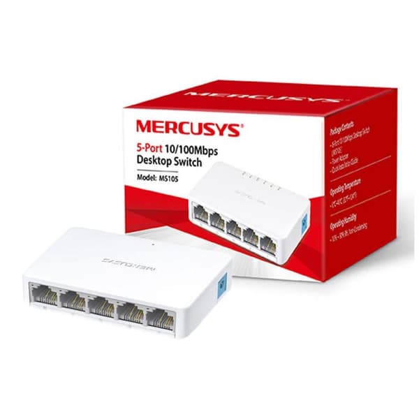 Mercusys MS105 5x 10/100Mb/s hallitsematon kytkin