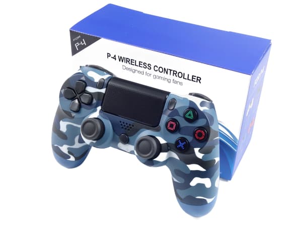 Trådlös Pad Controller för PS4 PlayStation 4 Vibrationsfunktion Blå Kamouflage