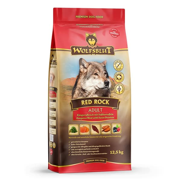 WOLFSBLUT Red Rock torrfoder för vuxna hundar 12,5 kg
