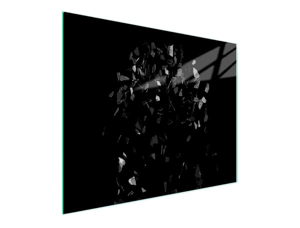 SKÄRBRÄDA I GLAS 52x30 SVART