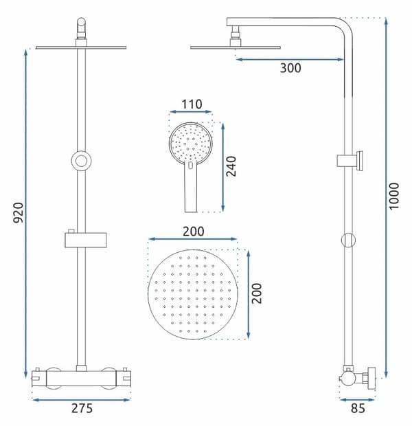 BLISS BRUSEKIT SORT TERMOSTAT SKU REA-P8804