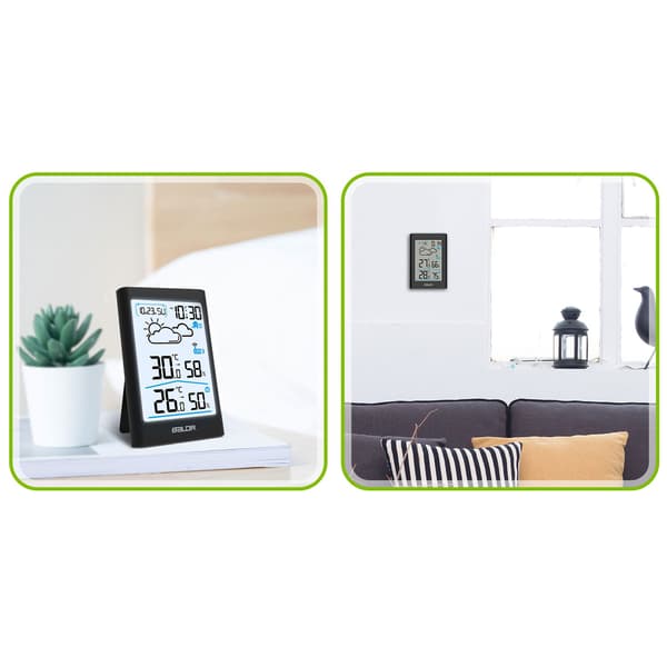 Vejrstation med display BD-911 sort