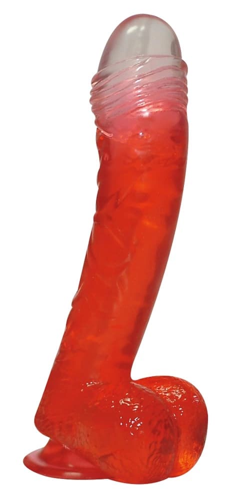 NMC Naturlig Flexibel Dildo Röd 17cm