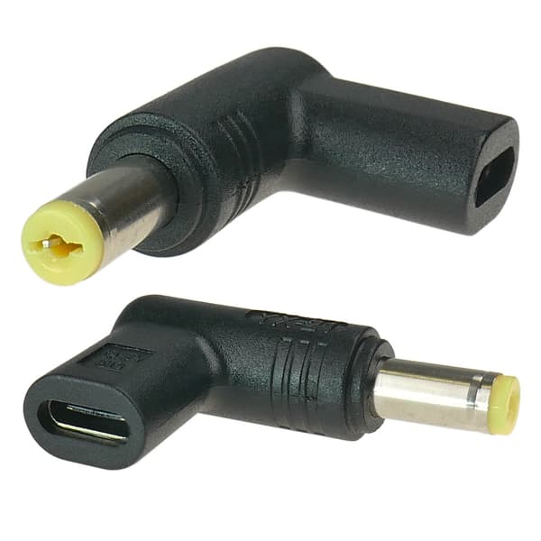 USB-C-adapter til strømforsyning af bærbar computer med 5,5x1,7 mm stik