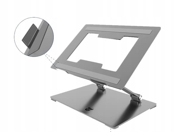 Laptopstativ, justerbart knæbord i aluminium + gratis