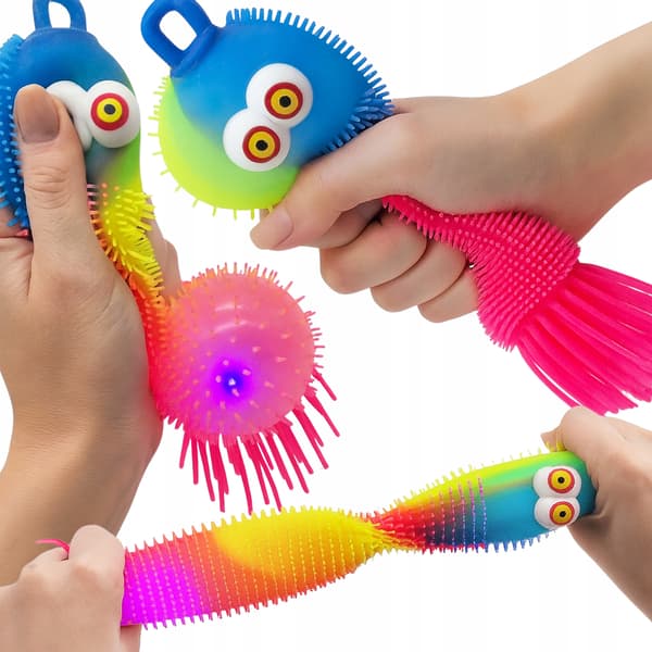 Squishy OCTOPUS töjbar GLÖDANDE bläckfisk 21 cm