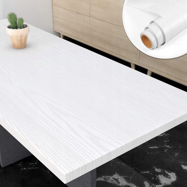 Självhäftande möbelfaner vit ek 60cm x 10m