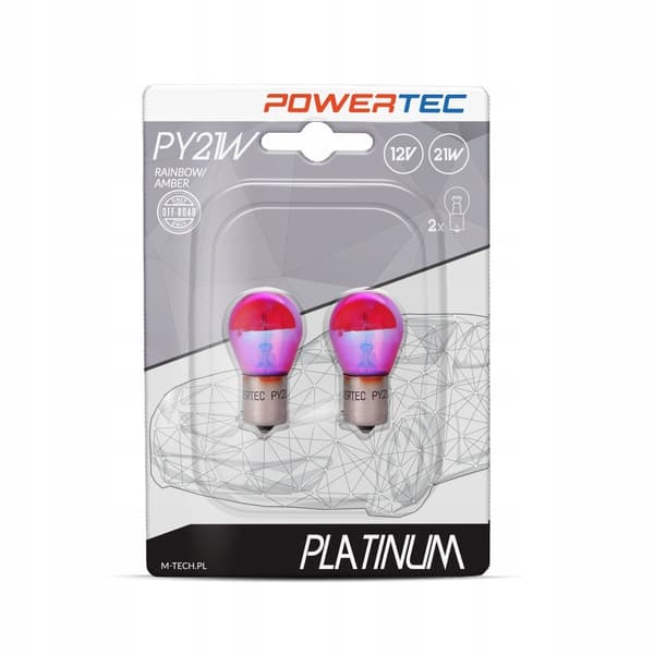 Rainbow Diamond 21W PY21W orange blinkerlamper BAU15S 2 stk