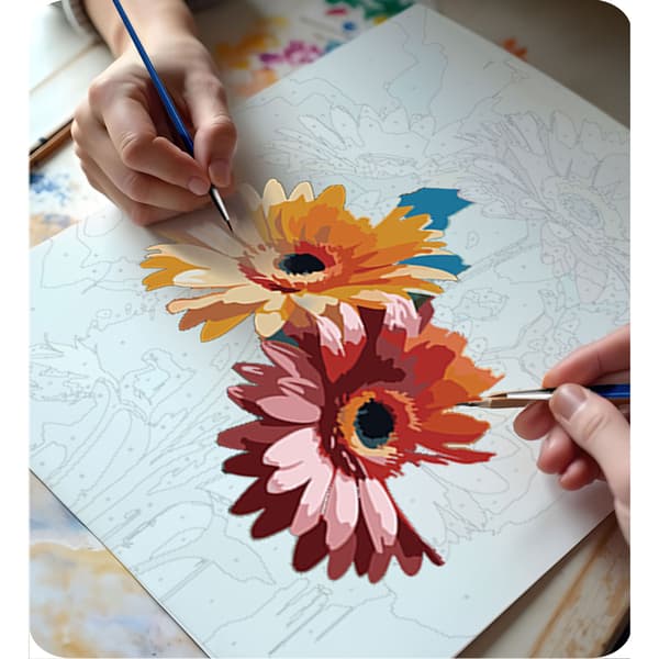 Måla efter nummer-bild 40x50 cm Massido Flowers