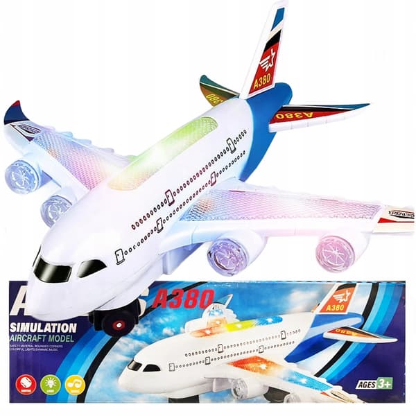 Suuri matkustajakone A380 ajaa ääntä 22 cm