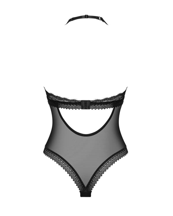 Obsessive Sort Mesh Bodysuit med Fin Blonde Medilla ML