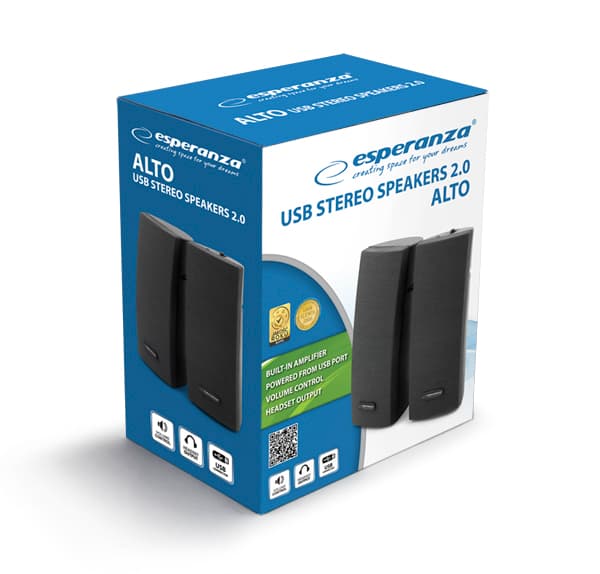 ES347 ALTO COMPUTERHØJTTALERE 2.0 JACK USB