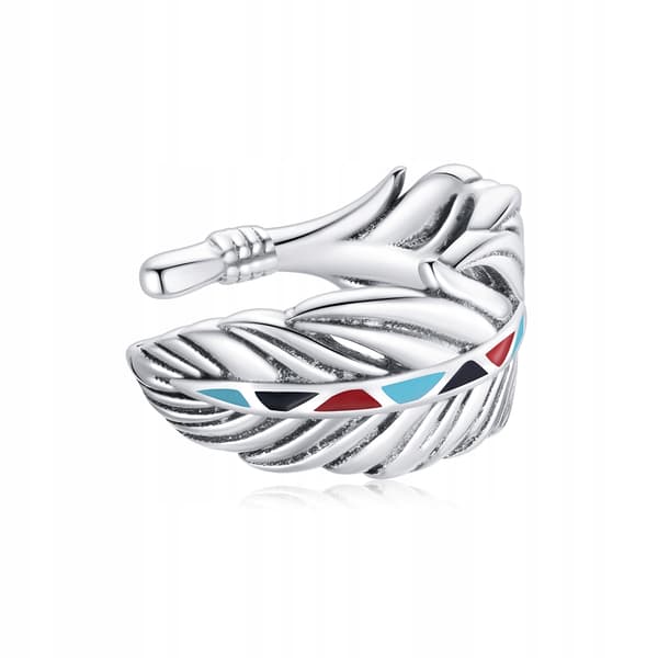 Pendiente de plata con forma de pluma, pendientes de plata 925 Trusky