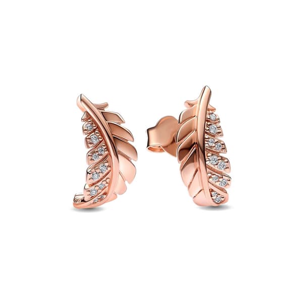 Pendientes de plata Pendientes de corazón de plumas Pendientes de cobre