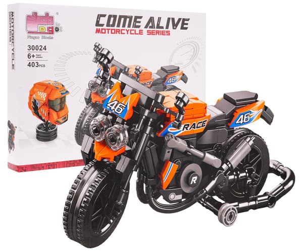 Orange motorcykelklossset 403 delar.