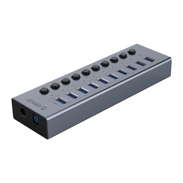 BT2U3-10AB Keskitin 10 USB-A-kytkimellä - Harmaa