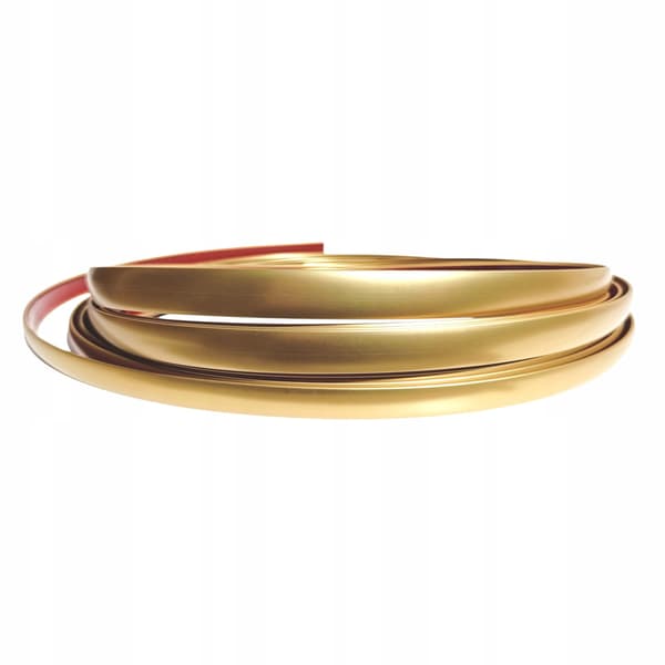 Dekorativ list guld mat 14 mm elastisk selvklæbende 5 meter